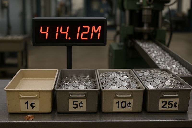 U.S. Mint Coin Production July 2025: What the Big Rebound—and Near-Zero Pennies—Means for Collectors and Investors