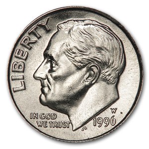 1996-W Roosevelt Dime