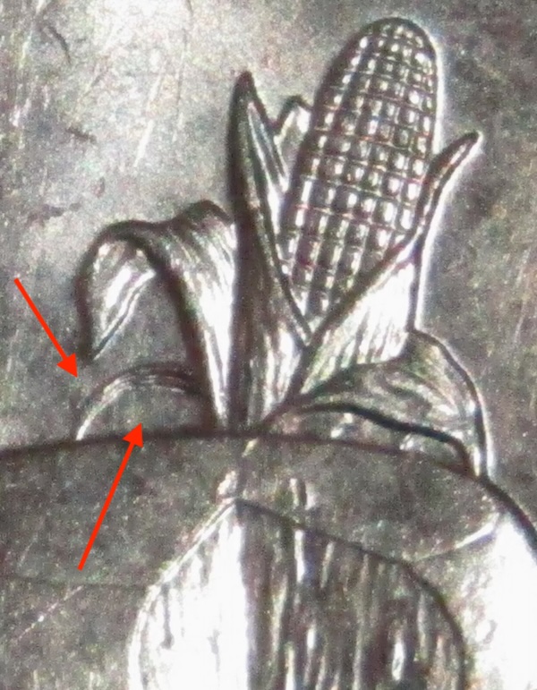 2004 Wisconsin Quarter with the low-leaf error