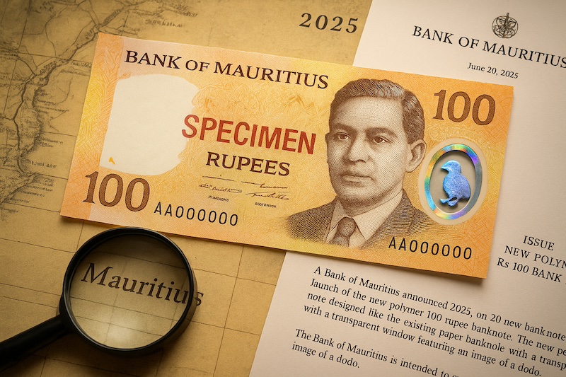 Mauritius 100-Rupee Polymer Note (2025): What Collectors, Dealers, and Investors Should Know